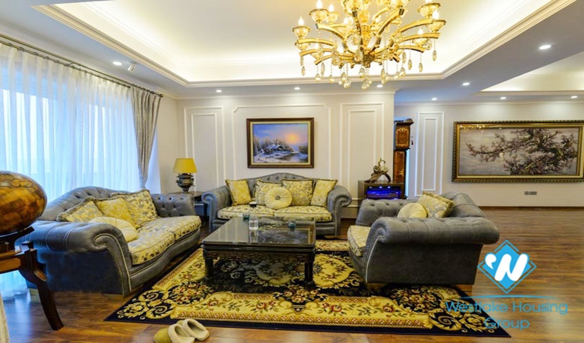 Nice design apartment with 4 bedrooms for rent in Ciputra, Ha Noi